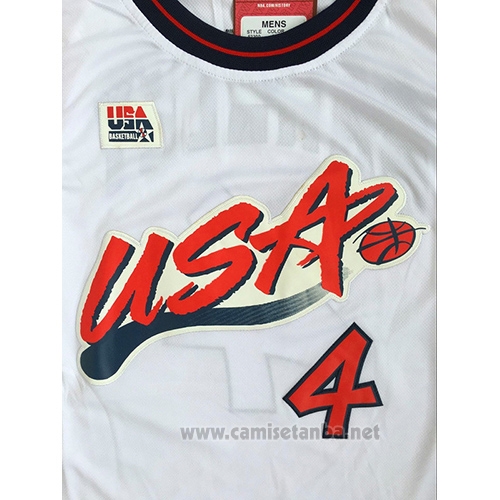 Camiseta USA 1996 Charles Barkley #4 Blanco